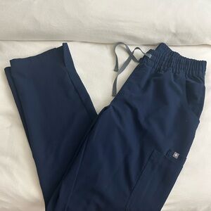 Figs Navy High Waisted Dowa Scrub Pant